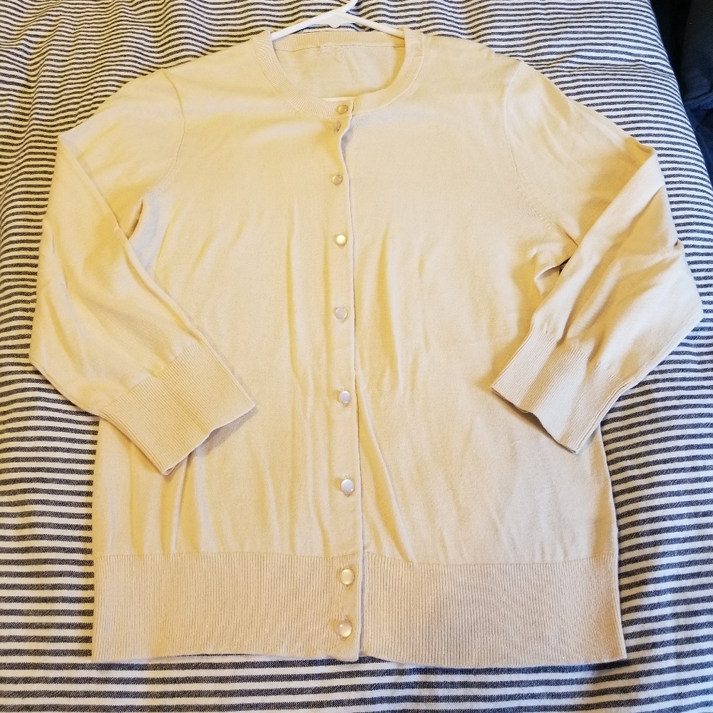 J. Crew cream cardigan.  Size small.